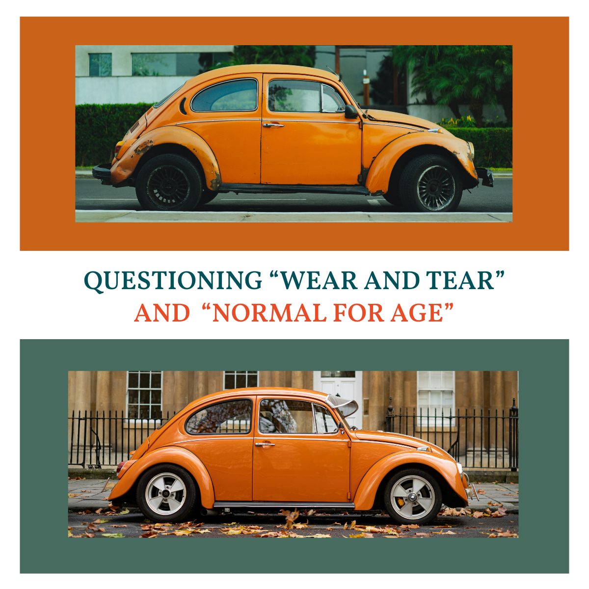 2 VW beetles questioning osteoarthritis